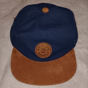 Brixton Supply Suede Canvas 5 Panel Hat Skateboard Cap Skateboard Leather
